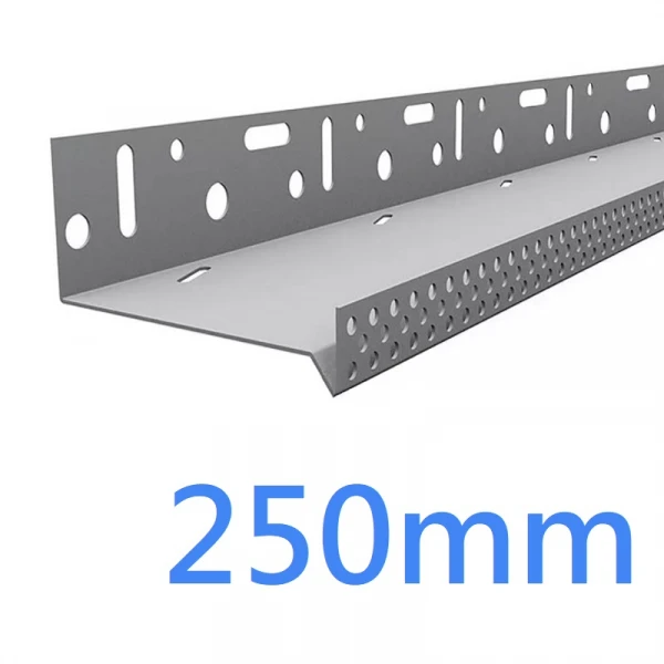 250mm-253mm Vented Aluminium Base Track - Steel Frame - 2.5m length