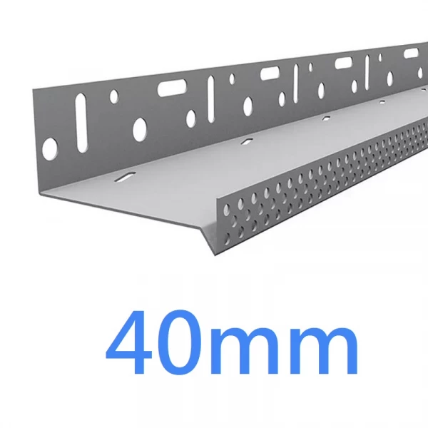 40mm-43mm Vented Aluminium Base Track - Steel Frame - 2.5m length