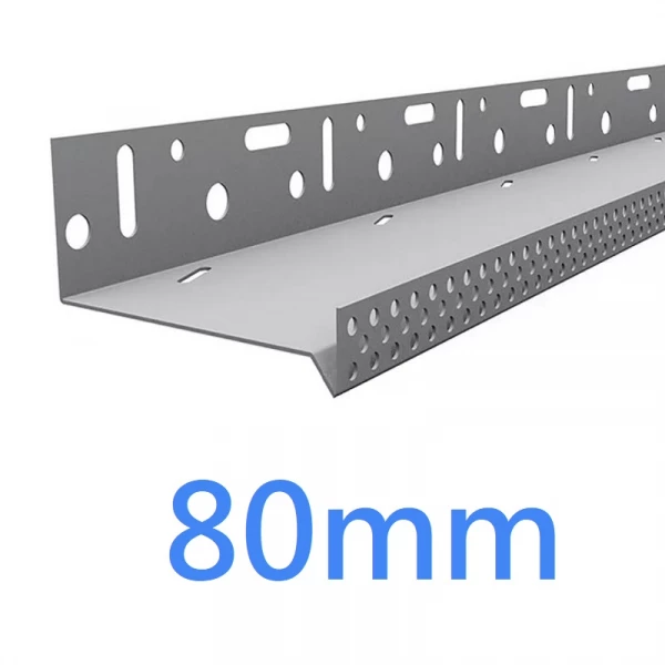 80mm-83mm Vented Aluminium Base Track - Steel Frame - 2.5m length