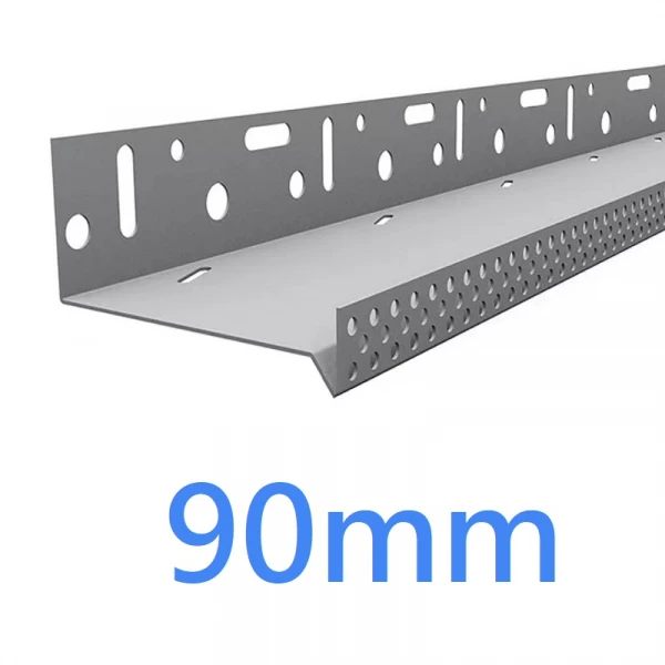 90mm-93mm Vented Aluminium Base Track - Steel Frame - 2.5m length