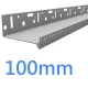 100mm-103mm Ventilated Aluminium Base Rail Track - Timber Frame - 2.5m length
