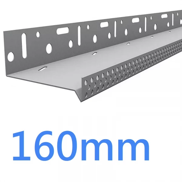 160mm-163mm Ventilated Aluminium Base Rail Track - Timber Frame - 2.5m length