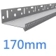170mm-173mm Ventilated Aluminium Base Rail Track - Timber Frame - 2.5m length