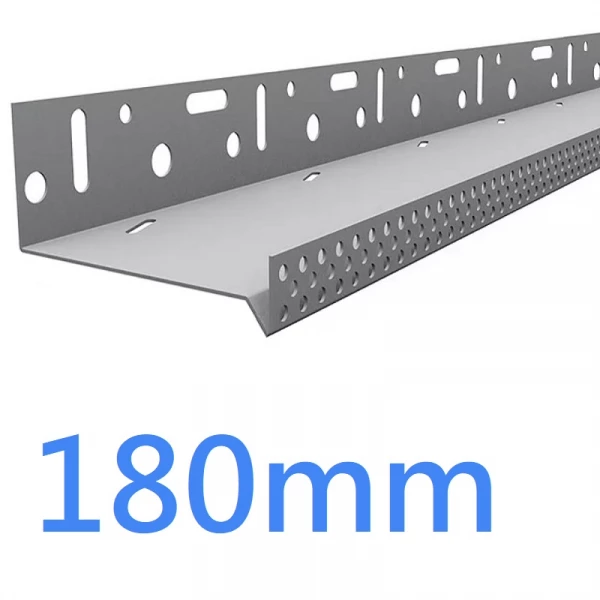 180mm-183mm Ventilated Aluminium Base Rail Track - Timber Frame - 2.5m length