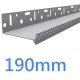 190mm-193mm Ventilated Aluminium Base Rail Track - Timber Frame - 2.5m length