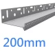 200mm-203mm Ventilated Aluminium Base Rail Track - Timber Frame - 2.5m length