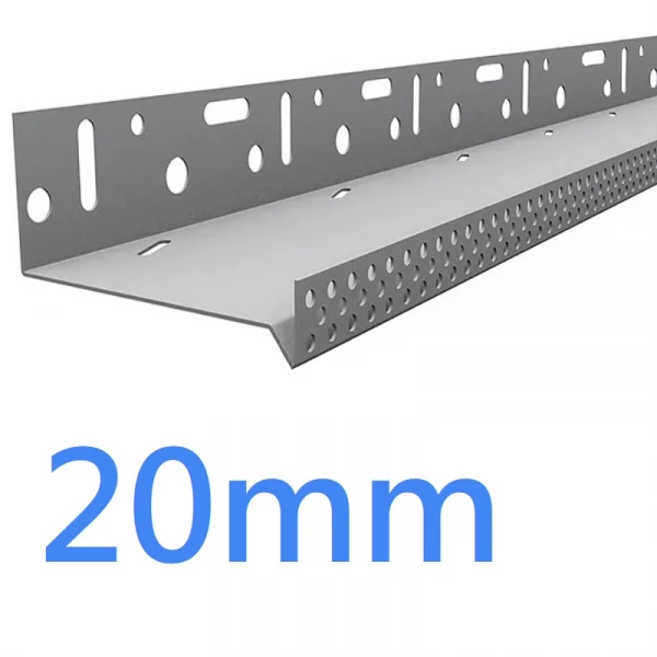 20mm-23mm Ventilated Aluminium Base Rail Track - Timber Frame - 2.5m length