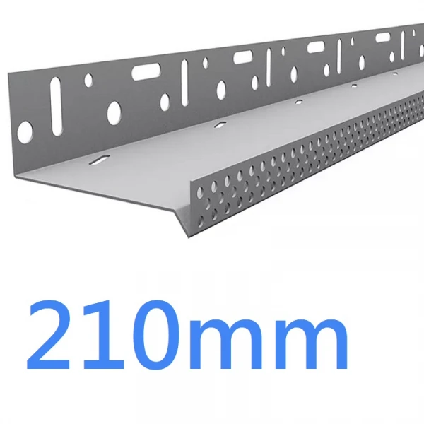 210mm-213mm Ventilated Aluminium Base Rail Track - Timber Frame - 2.5m length