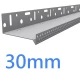 30mm-33mm Ventilated Aluminium Base Rail Track - Timber Frame - 2.5m length