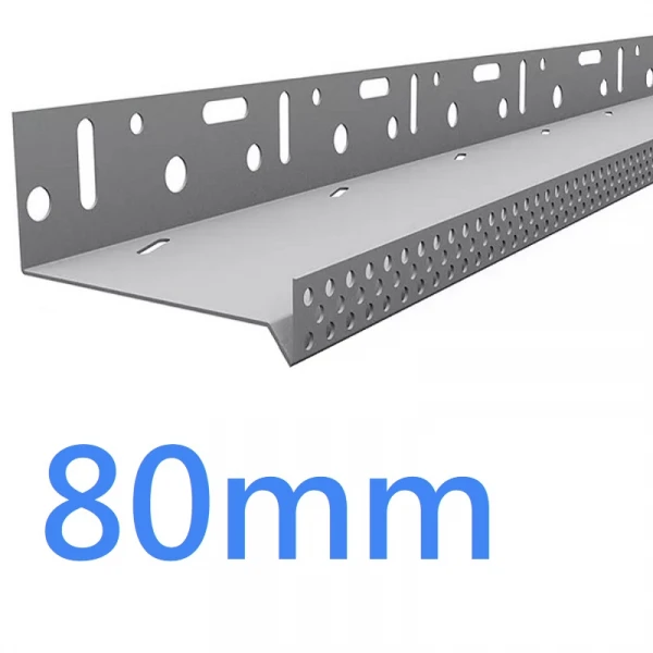 80mm-83mm Ventilated Aluminium Base Rail Track - Timber Frame - 2.5m length