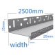 90mm-93mm Ventilated Aluminium Base Rail Track - Timber Frame - 2.5m length