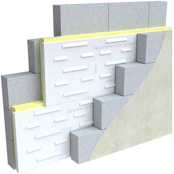 125mm Xtratherm CT/PIR CavityTherm Thin-R Full Fill Cavity Wall PIR Rigid Insulation Board - pack of 4