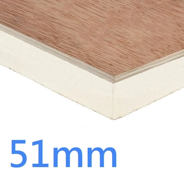 51mm PlyDeck Xtratherm FR/TP Flat Roof Thermal Ply High Performance PIR bonded to 6mm WBP Plywood