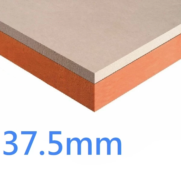 37.5mm Xtratherm Safe-R SR/TB Phenolic Insulation - Drylining Walls Fixed with Adhesive Dabs