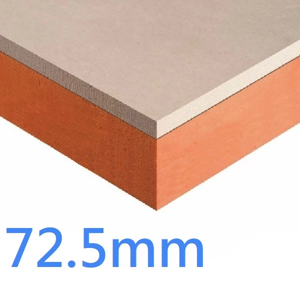72.5mm Xtratherm Safe-R SR/TB Phenolic Insulation - Drylining Walls Fixed with Adhesive Dabs