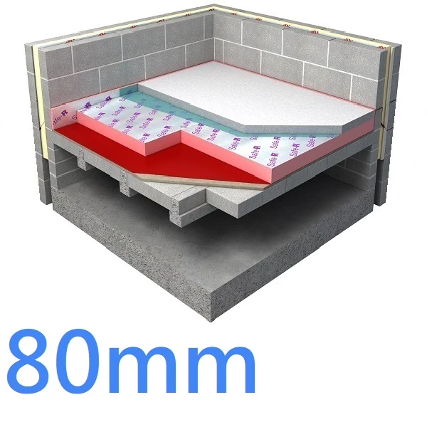 80mm Xtratherm Safe-R SR/UF Phenolic Insulation - Underfloor Heating - pack of 4