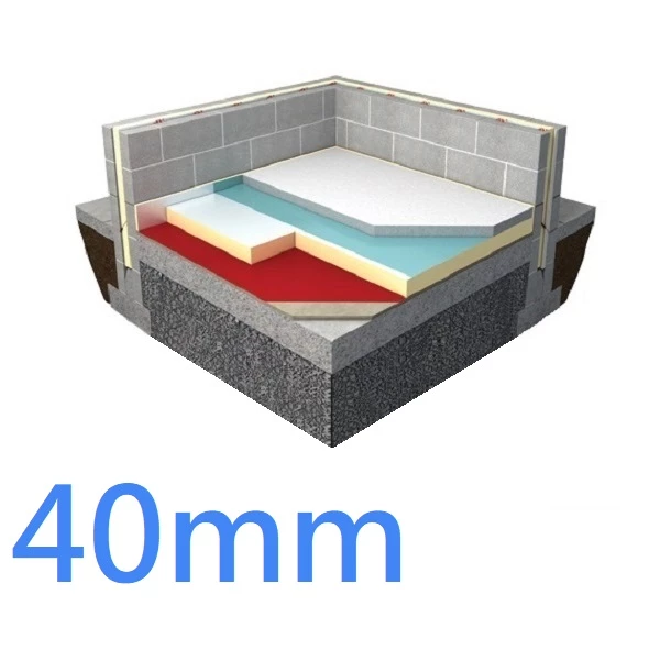 40mm Xtratherm XO/UF Premium PIR Insulation - Underfloor Heating