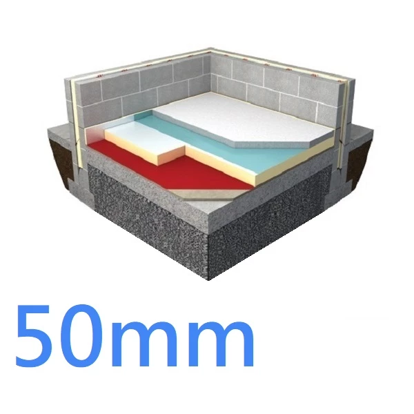 50mm Xtratherm XO/UF Premium PIR Insulation - Underfloor Heating