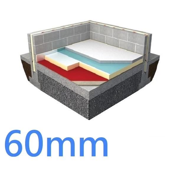 60mm Xtratherm XO/UF Premium PIR Insulation - Underfloor Heating