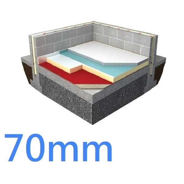 70mm Xtratherm XO/UF Premium PIR Insulation - Underfloor Heating