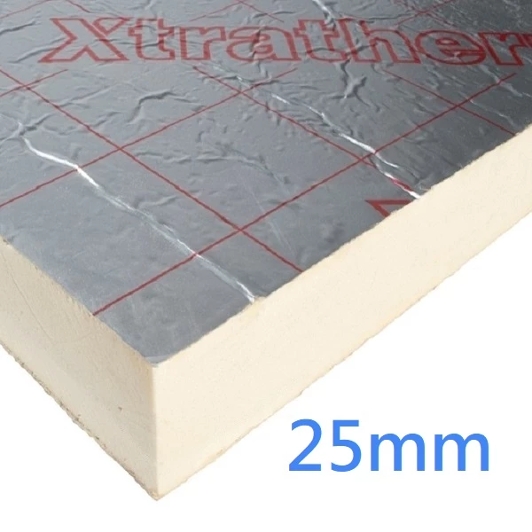 25mm Xtratherm Thin-R Thermal PIR Rigid Foam Insulation Board - 2.88m2