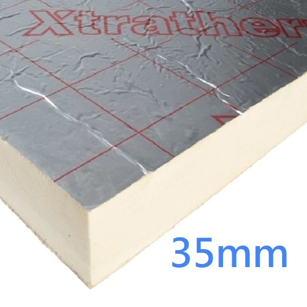 35mm Xtratherm Thin-R Thermal PIR Rigid Foam Insulation Board - 2.88m2