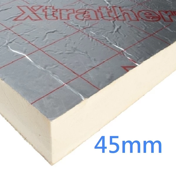 45mm Xtratherm Thin-R Thermal PIR Rigid Foam Insulation Board - 2.88m2