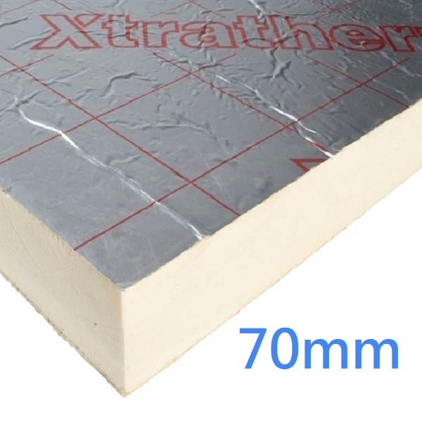 70mm Xtratherm Thin-R Thermal PIR Rigid Foam Insulation Board - 2.88m2