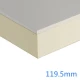 119.5mm Xtratherm XT/TL Drylining Dot and Dab Insulated Plasterboard - 110mm PIR bonded to 9.5mm Plasterboard