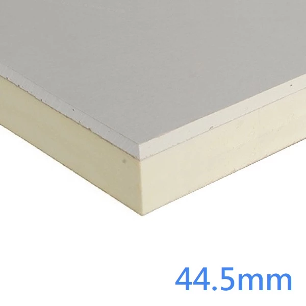 44.5mm Xtratherm XT/TL Drylining Dot and Dab Insulated Plasterboard - 35mm PIR bonded to 9.5mm Plasterboard