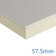 57.5mm Xtratherm XT/TL Drylining Dot and Dab Insulated Plasterboard - 45mm PIR bonded to 12.5mm Plasterboard