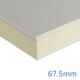 67.5mm Xtratherm XT/TL Drylining Dot and Dab Insulated Plasterboard - 55mm PIR bonded to 12.5mm Plasterboard