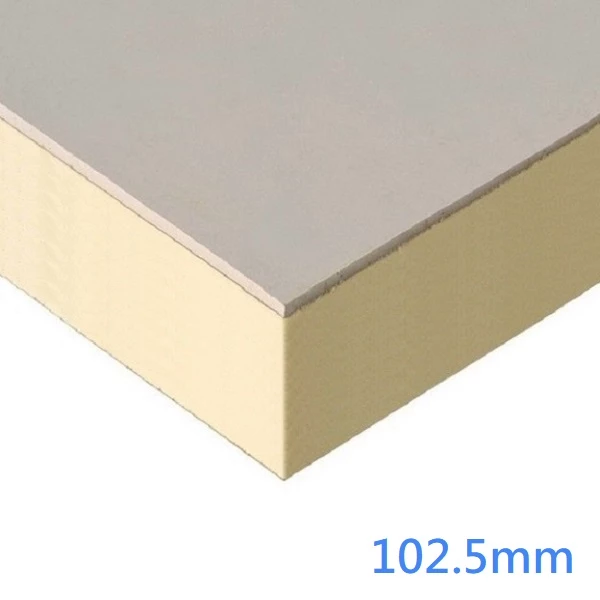 102.5mm Xtratherm XT/TL-MF Mechanical Fix Thermal Laminate - Wall Roof Ceiling - 90mm PIR bonded to 12.5mm Plasterboard