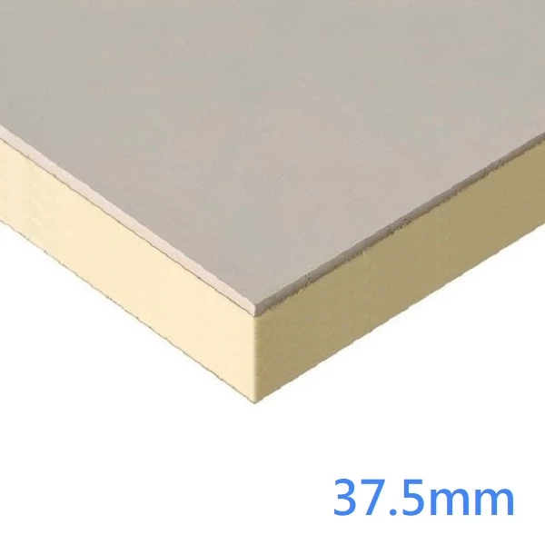 37.5mm Xtratherm XT/TL-MF Mechanical Fix Thermal Laminate - Wall Roof Ceiling - 25mm PIR bonded to 12.5mm Plasterboard