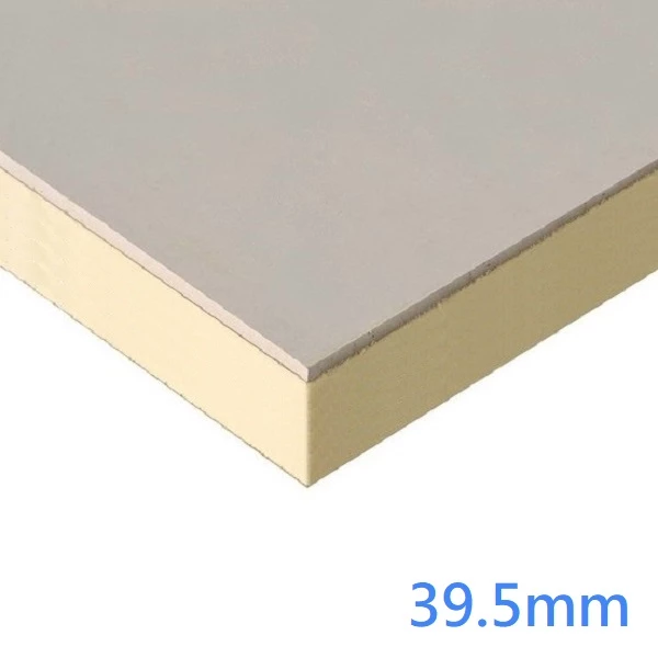39.5mm Xtratherm XT/TL-MF Mechanical Fix Thermal Laminate - Wall Roof Ceiling - 30mm PIR bonded to 9.5mm Plasterboard