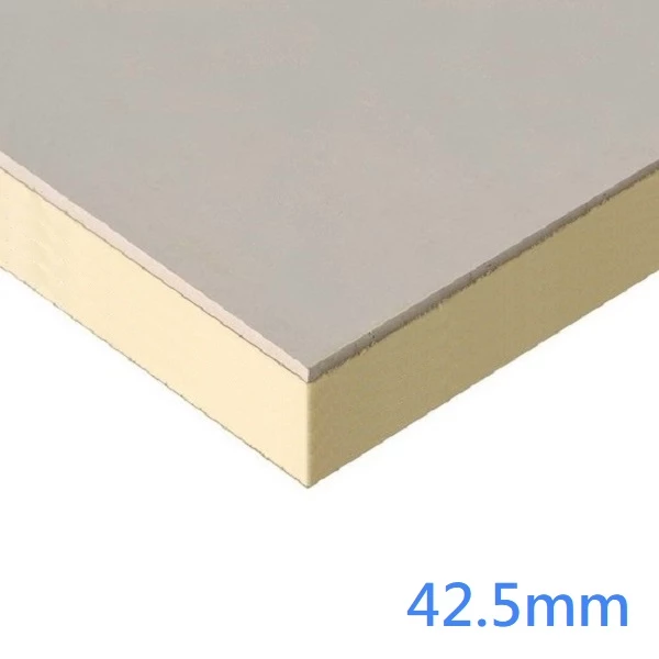 42.5mm Xtratherm XT/TL-MF Mechanical Fix Thermal Laminate - Wall Roof Ceiling - 30mm PIR bonded to 12.5mm Plasterboard