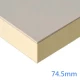 74.5mm Xtratherm XT/TL-MF Mechanical Fix Thermal Laminate - Wall Roof Ceiling - 65mm PIR bonded to 9.5mm Plasterboard