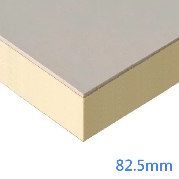 82.5mm Xtratherm XT/TL-MF Mechanical Fix Thermal Laminate - Wall Roof Ceiling - 70mm PIR bonded to 12.5mm Plasterboard