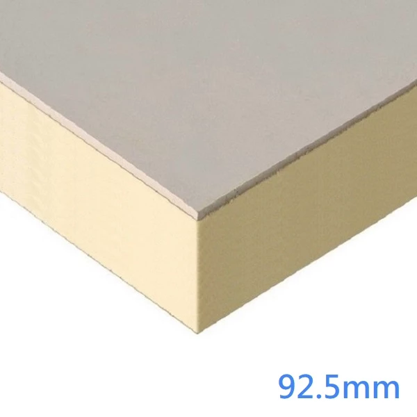 92.5mm Xtratherm XT/TL-MF Mechanical Fix Thermal Laminate - Wall Roof Ceiling - 80mm PIR bonded to 12.5mm Plasterboard