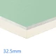 32.5mm Xtratherm XT/TL-MR PIR Insulation Drylining Dot and Dab - 20mm PIR bonded to 12.5mm Moisture Resistant Plasterboard