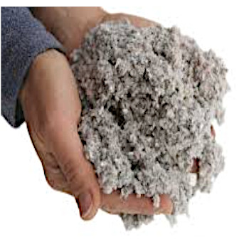 cellulose insulation ghold in hand