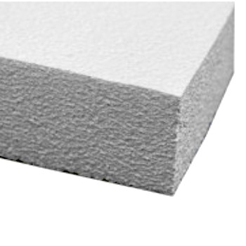 corner of white polystyrene