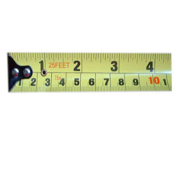 100mm shown on yellow tape measure