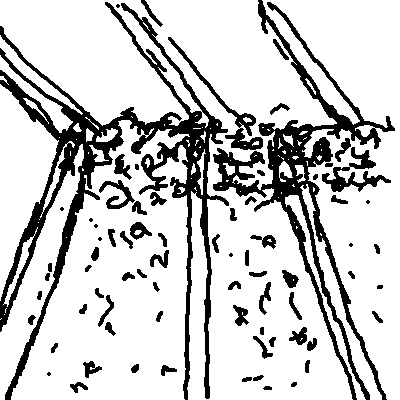 shifted insulation on attic