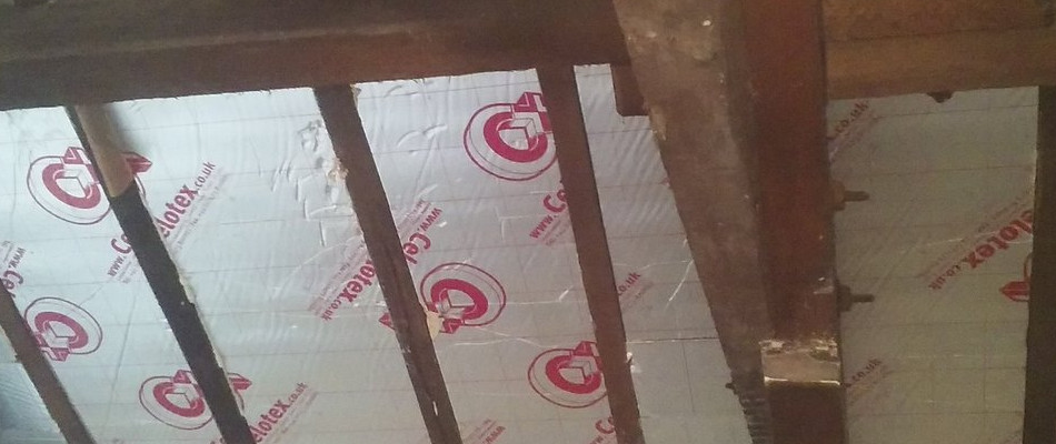 celotex foil faced insulation between rafter