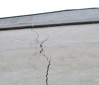 wall crack along house