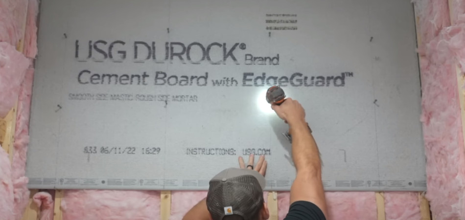 installing cement board from the top