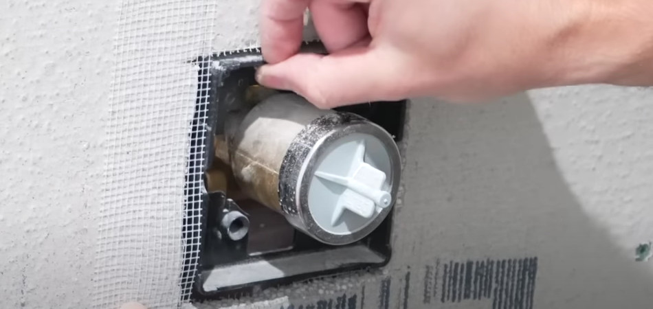 tape around shower valve