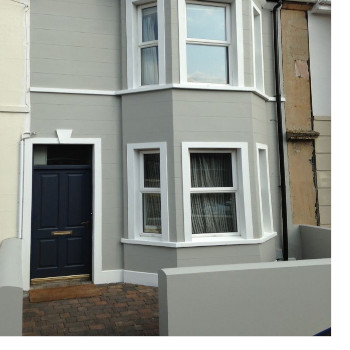 light grey painted house in uk