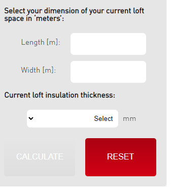 rockwool insulation calculator screenshot